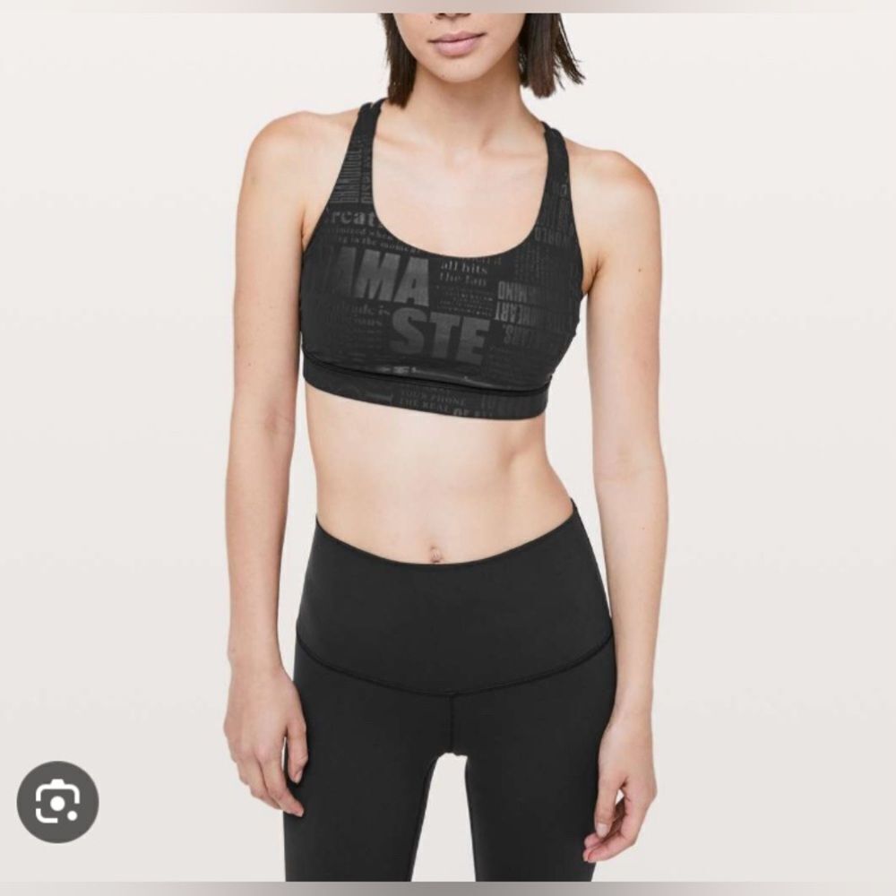 Lululemon SE 20 Year Manifesto Black Energy Bra